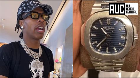 fake lil baby watch|lil baby patek philippe.